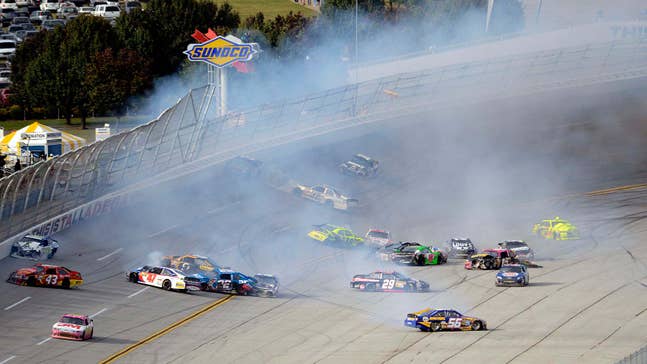 Racing at Talladega Superspeedway -- a picture of the unpredictable